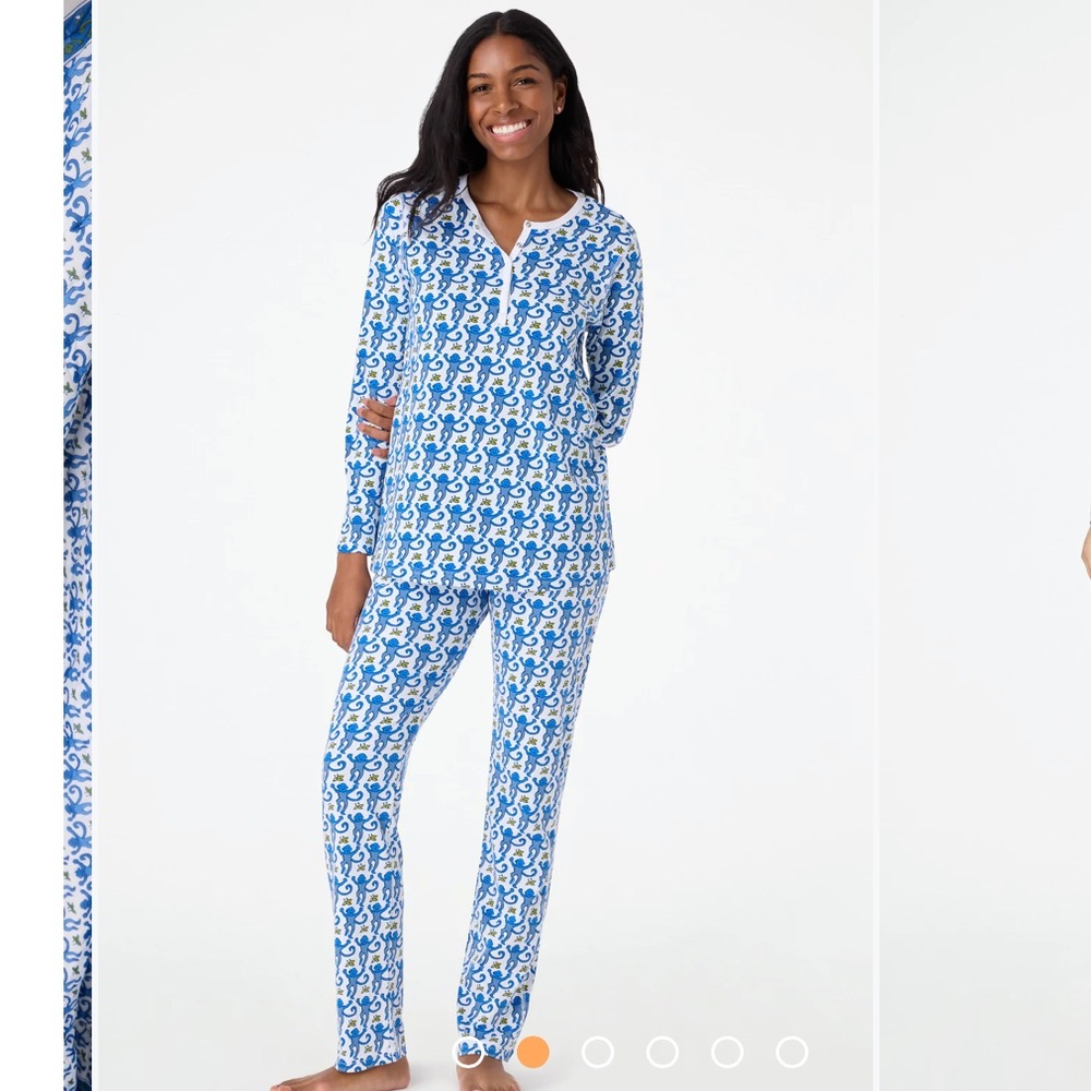 Roller Rabbit Pajamas- Blue monkeys women’s